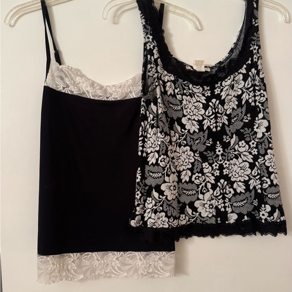 White House Black Market Monochrome Lace Tops Bundle…Size Medium
